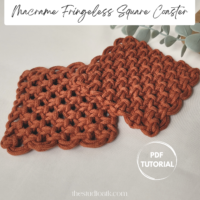 Macrame Fringeless Square Coaster PDF Pattern
