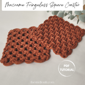 Macrame Fringeless Square Coaster PDF Pattern