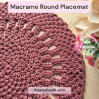 Macrame Round Placemat with Square Knots PDF Pattern
